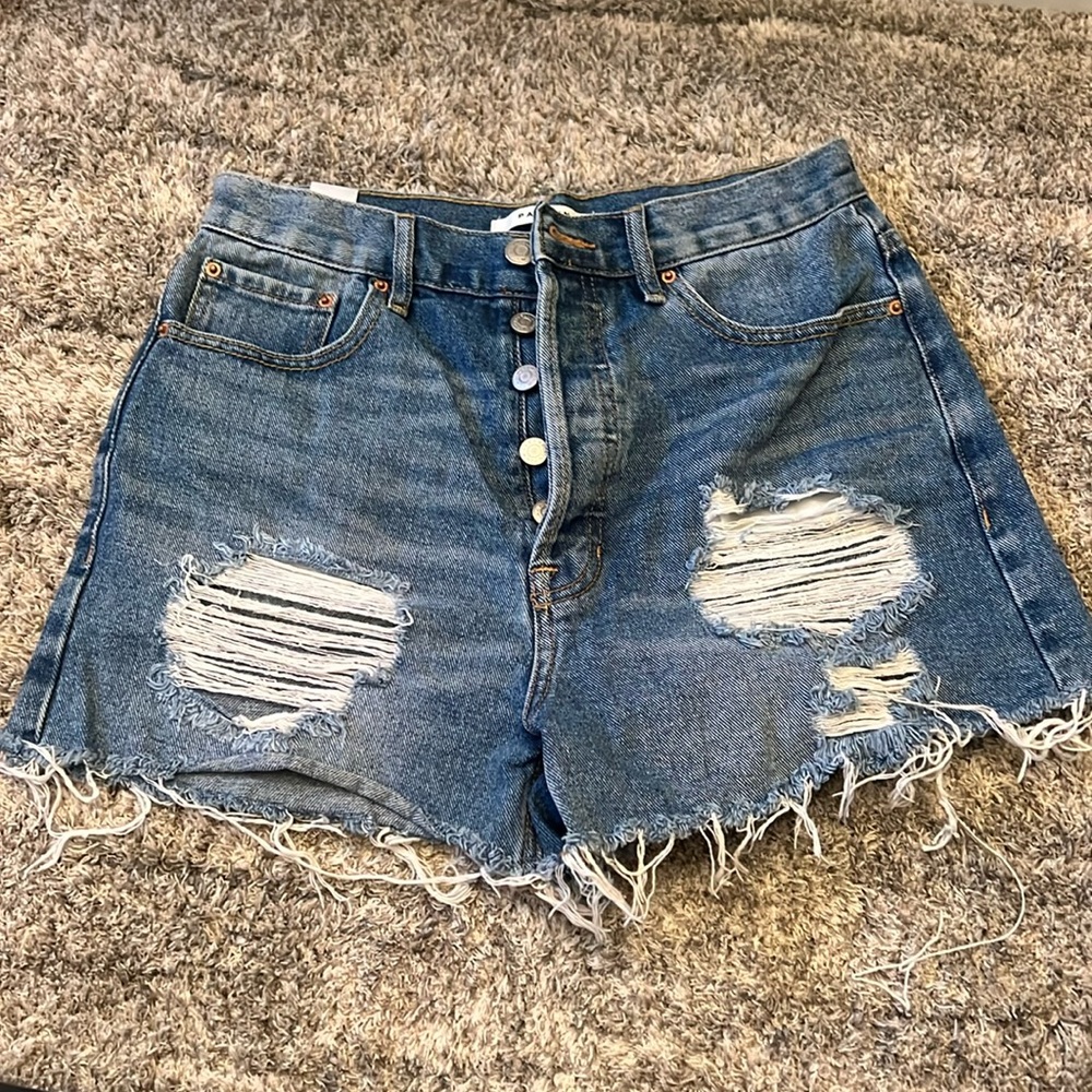 Ultra High Rise Denim Vintage Shorts